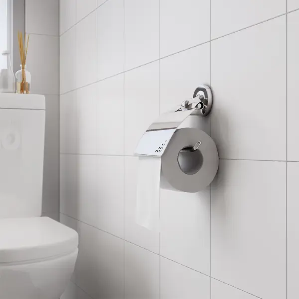 фото Держатель для туалетной бумаги sensea elliot с крышкой цвет хром