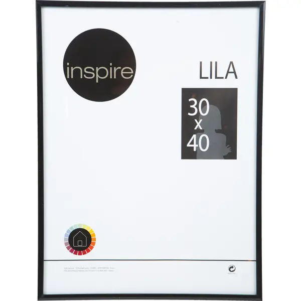Рамка Inspire Lila 30x40 см цвет чёрный рамка inspire rose 50x70 см дерево светлый бук