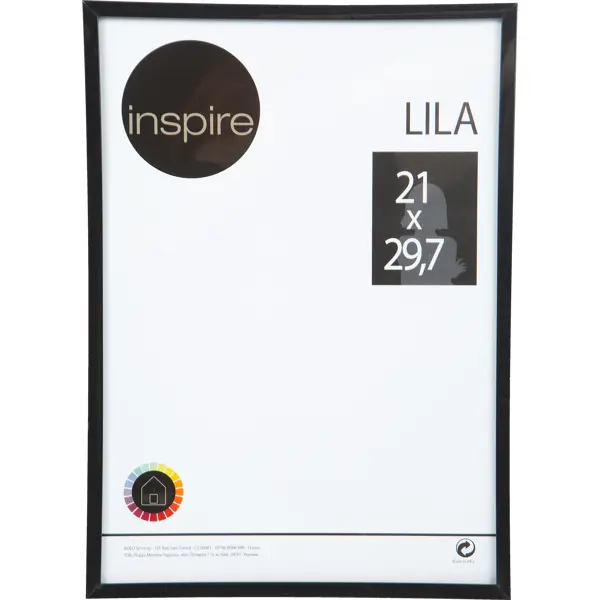 Рамка Inspire Lila 21x29.7 см цвет чёрный рамка inspire rose 21x29 7 см дерево светлый бук