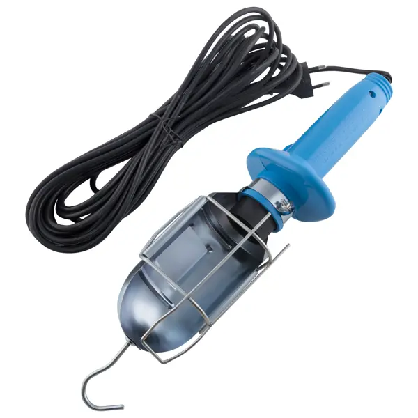 Светильник-переноска Electraline 10 м, пластик ручка держатель electraline для шнуров синий