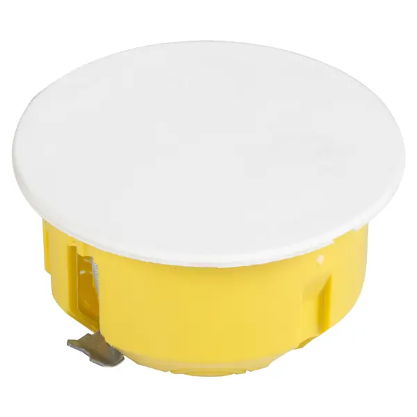 Коробка распределительная круглая Systeme Electric 80x45 мм цвет жёлтый