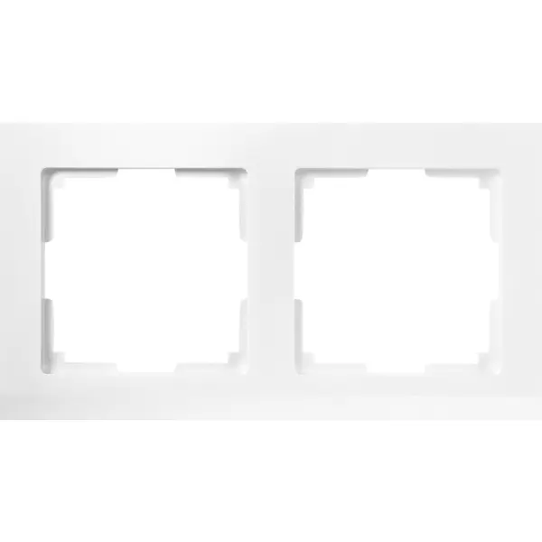 Рамка для розеток и выключателей Werkel Stark 2 поста, цвет серебряный встраиваемый светильник stark gu10 1x50вт ip 65 dl083 01 gu10 rd w