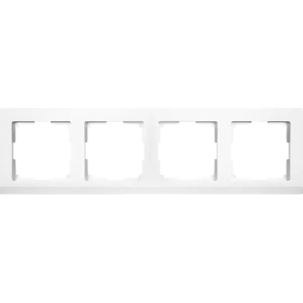 Рамка для розеток и выключателей Werkel Stark 4 поста, цвет серебристый встраиваемый светильник stark gu10 1x50вт ip 65 dl083 01 gu10 rd s