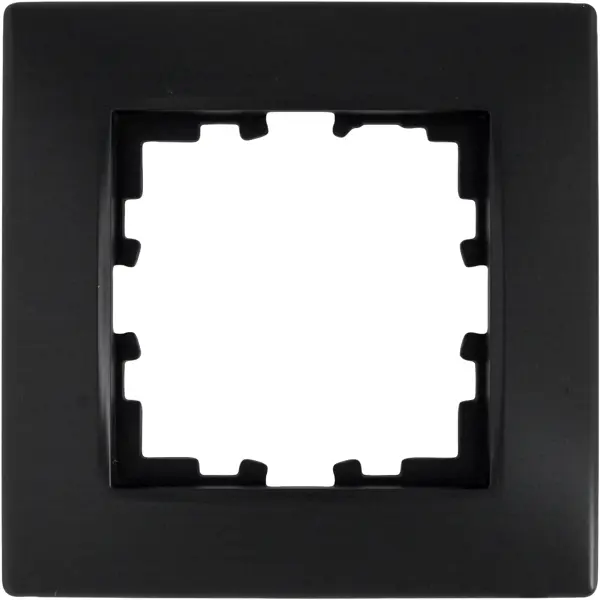 Рамка для розеток и выключателей Lexman Виктория сферическая 1 пост цвет чёрный бархат матовый рамка для розеток и выключателей electraline 1 пост чёрный