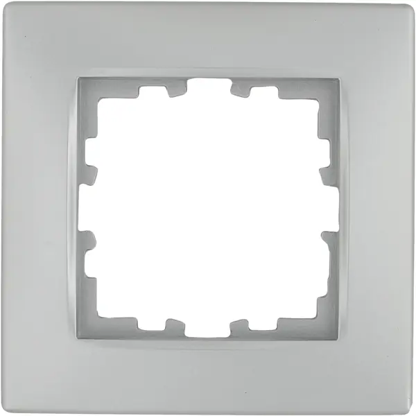 Рамка для розеток и выключателей Lexman Виктория сферическая 1 пост цвет серебро матовый рамка для розеток и выключателей эра 12 5001 05 1 пост