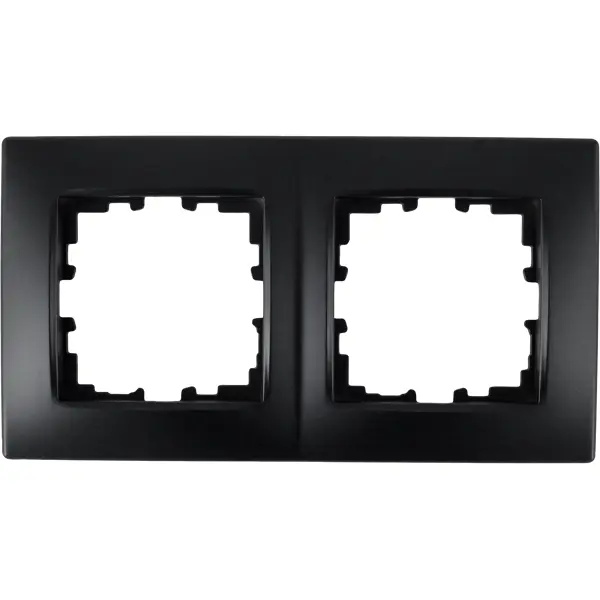 Рамка для розеток и выключателей Lexman Виктория сферическая 2 поста цвет чёрный бархат матовый рамка для розеток и выключателей lexman виктория плоская 5 постов серебристый