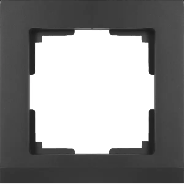Рамка для розеток и выключателей Werkel Stark 1 пост, цвет чёрный матовый встраиваемый светильник stark gu10 1x50вт ip 65 dl083 01 gu10 rd s