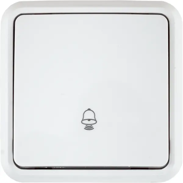 Кнопка для дверного звонка проводная Lexman цвет белый кнопка для дверного звонка проводная zamel pdj 213 p с подсветкой белый