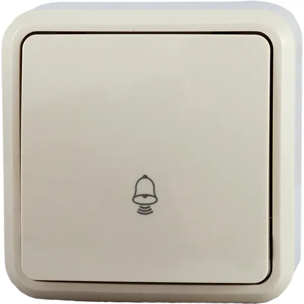 Кнопка для дверного звонка проводная Lexman цвет бежевый кнопка для звонка таймыр белый