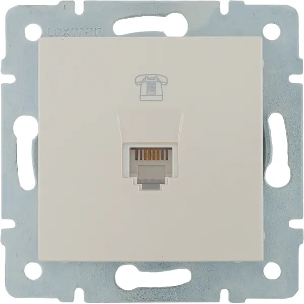 Телефонная розетка встраиваемая Lexman Виктория RJ11, цвет жемчужно-белый матовый подставка под крышки настольная 5 предметов 29×16×21 5 см белый