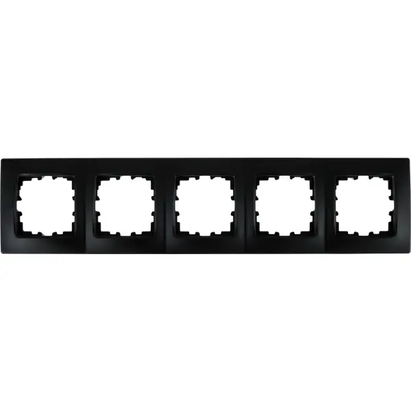 Рамка для розеток и выключателей Lexman Виктория сферическая 5 постов цвет чёрный бархат матовый одноместная защитная рамка для выключателей или розеток для защиты обоев tdm