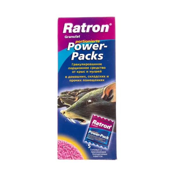 Средство от крыс и мышей Ratron, порционное, пакетик 200 г