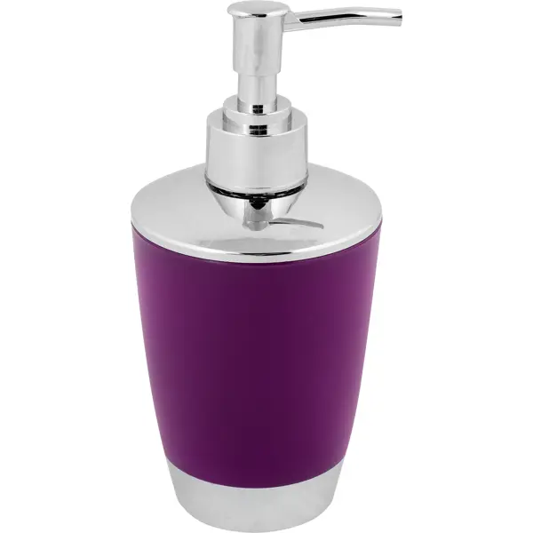 фото Дозатор для жидкого мыла настольный «альма» пластик цвет фиолетовый без бренда