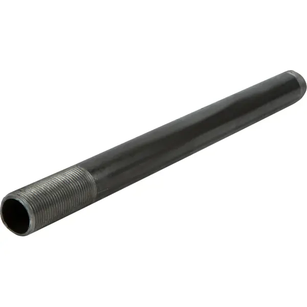 Сгон удлинённый d 20 мм L 0.3 м стальной цвет чёрный