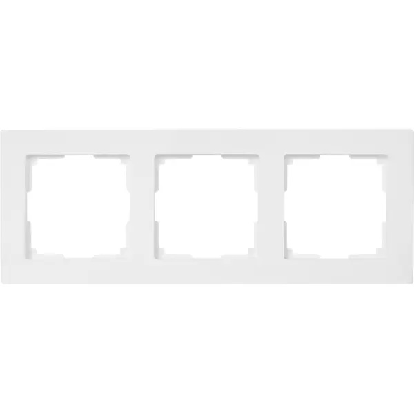 Рамка для розеток и выключателей Werkel Stark 3 поста, цвет белый рамка для розеток и выключателей werkel fiore 3 поста белый