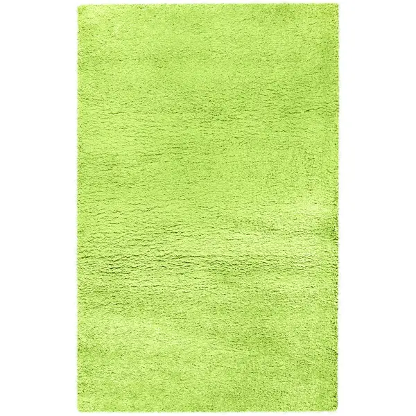 фото Ковер полипропилен шагги тренд 80x150 см цвет зеленый merinos