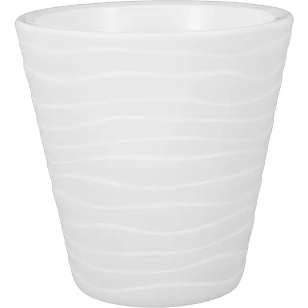 Кашпо Валенсия ø15.5 h16 см v2 л пластик белый сушилка для посуды с поддоном 2 х ярусная 24×40×38 см белый