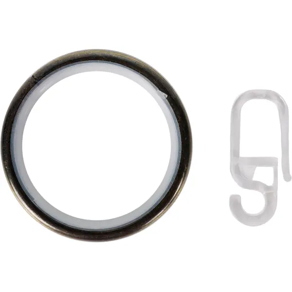 Кольцо, сталь, цвет золото антик, 2.8 см, 10 шт. кольцо для карниза с зажимом d 30 38 мм 10 шт в блистере серебряный