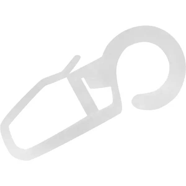 фото Крючок на кольцо для штор на штанговый карниз 2 см цвет прозрачный 20 шт. без бренда