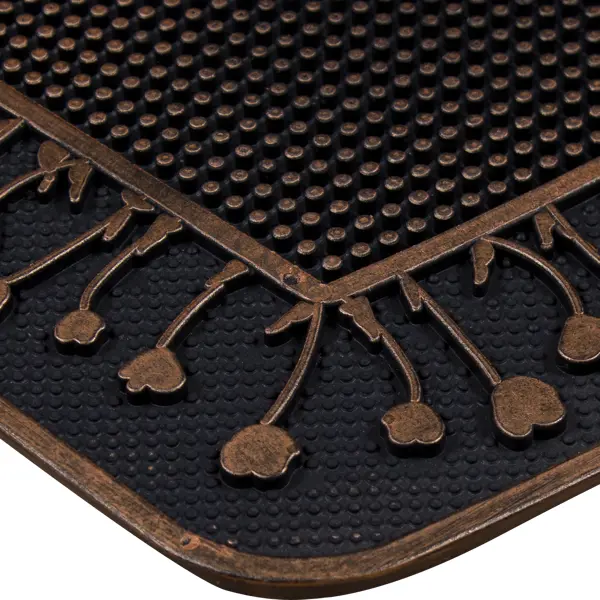 фото Коврик грязезащитный полиэстер/резина inspire viking 50x75 см цвет коричневый