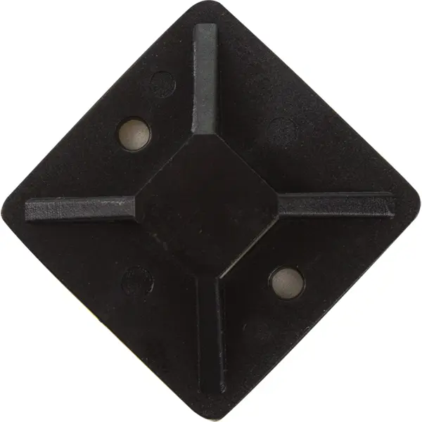 Площадка самоклеящаяся для кабельных стяжек IEK 30х30 мм цвет черный 100 шт. самоклеящаяся площадка для крепления стяжек hyperline