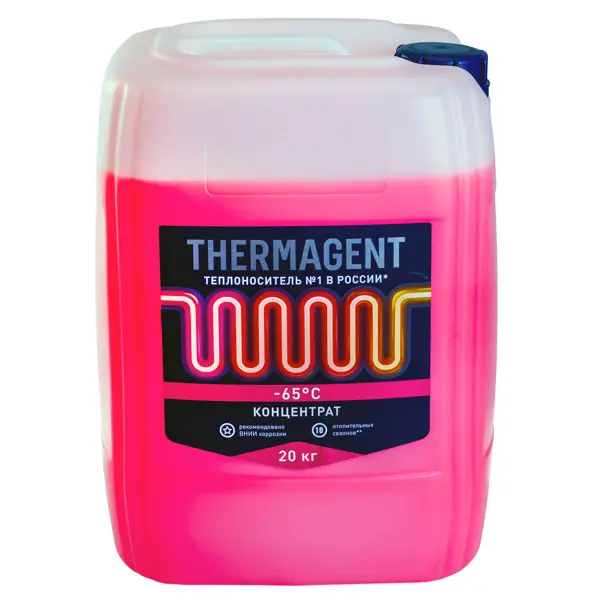 Теплоноситель Thermagent 602271 -65°C 20 кг этиленгликоль концентрат средство для очистки теплообменных поверхностей thermagent active 645465 10 кг концентрат