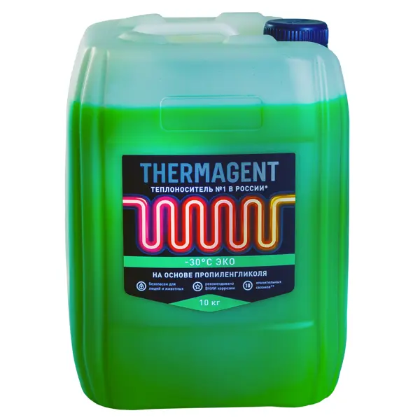Теплоноситель Thermagent Эко 602270 -30°C 10 кг пропиленгликоль теплоноситель для систем отопления пропиленгликоль 20 кг не горюч sti топ эко 30