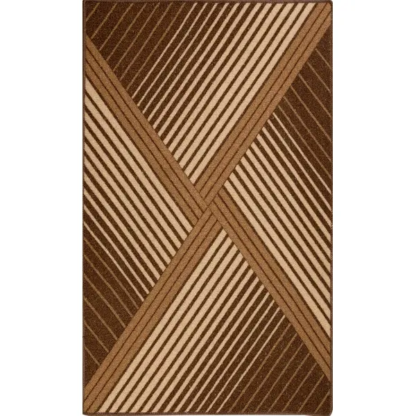фото Ковер полиамид каталония 80x120 см цвет коричневый без бренда