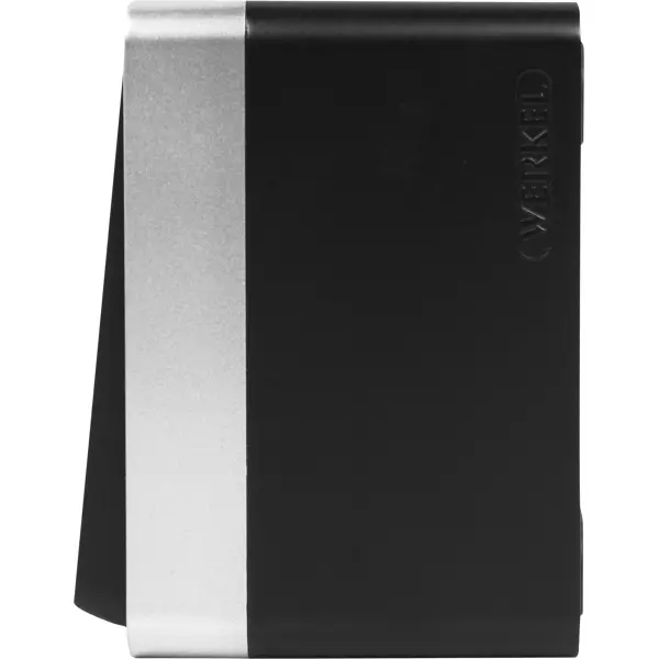 фото Выключатель накладной влагозащищённый werkel gallant 1 клавиша ip44 цвет чёрный с серебром