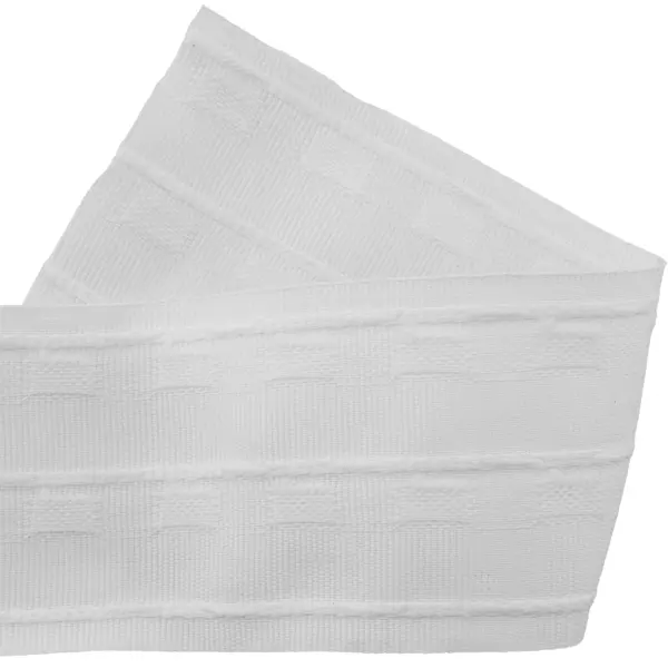 Лента шторная вафельная 60 мм цвет белый термоклеевая лента паутинка 20 мм полиамид белый 10м