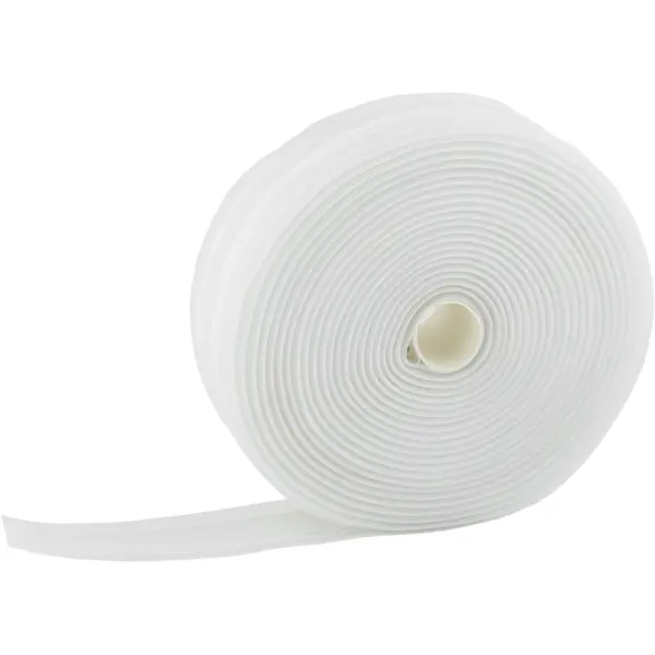 Лента шторная вафельная 45 мм цвет белый лента шторная с эффектом люверсов 10 см органза белый
