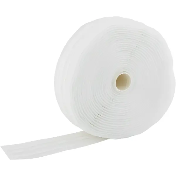 Лента шторная параллельная 40 мм длина 50 м цвет белый термоклеевая лента паутинка 20 мм полиамид белый 10м