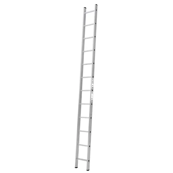 Лестница приставная 1-секционная Standers до 4.5м 12 ступеней раскладная лестница 2 секционная standers до 4 43м 7 ступеней