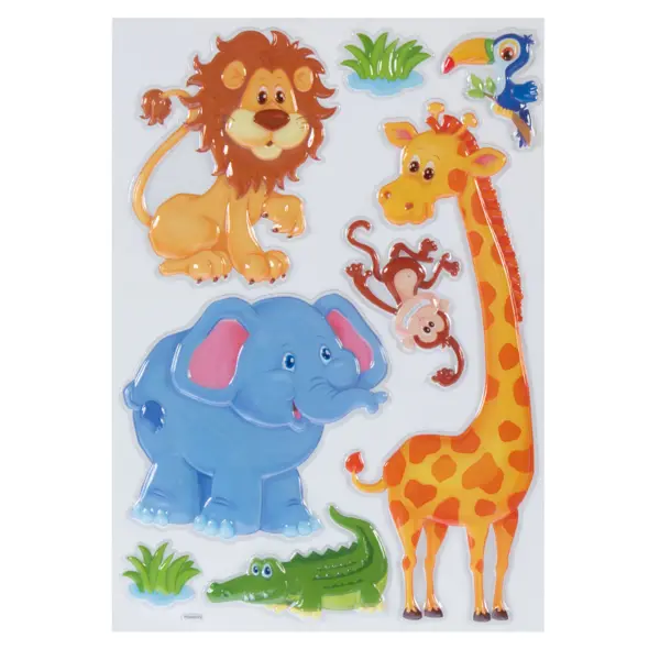 Наклейка 3D «Животные» POA 1017 наклейка милые животные 17x23 см