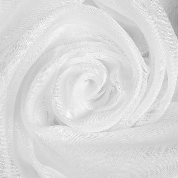 Тюль однотонный «Кристаллон» 280 см цвет белый однотонный костюм