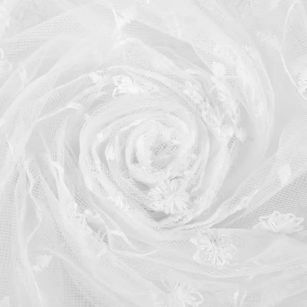 фото Тюль «цветы» вышивка 285 см цвет белый tex republic