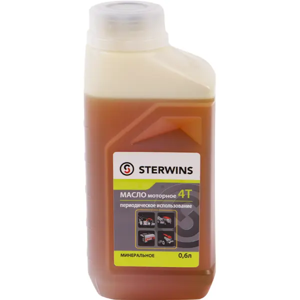 Масло моторное 4Т Sterwins SAE-30 минеральное 0,6 л масло моторное 2т sterwins минеральное интенсивное использование 1л