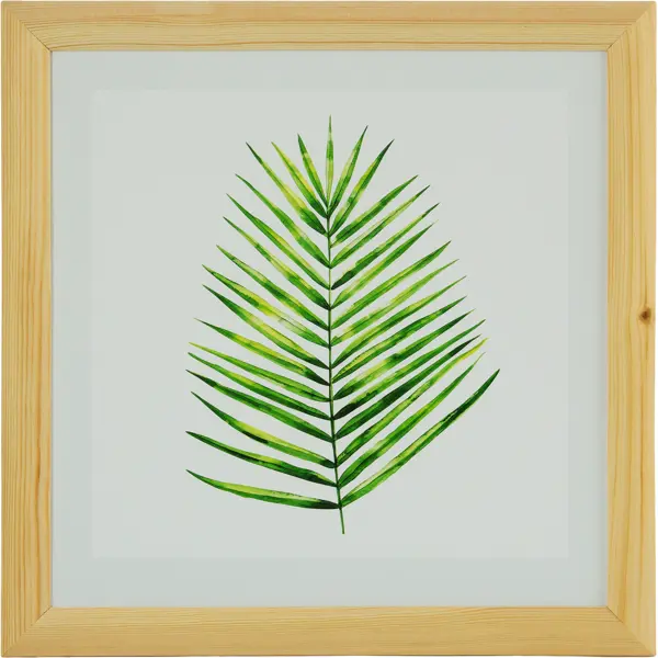 Постер в раме 40х40 см «Лист пальмы» 200см пластиковый лист плюща гирлянда искусственное зеленое растение виноград листва домашний сад украшение
