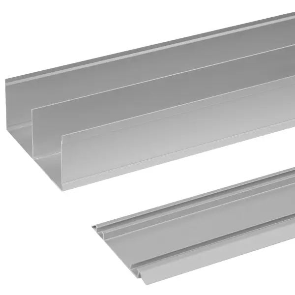 Комплект направляющих Spaceo 118.3 см цвет серебро комплект направляющих для раздвижных дверей spaceo 266 2 см