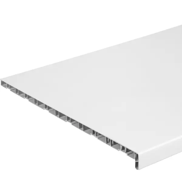 Подоконник ПВХ 3000x600 мм цвет белый подставка на подоконник