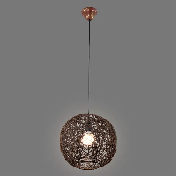 фото Подвесной светильник vitaluce sfera 1 лампа 3м² е27 цвет коричневый