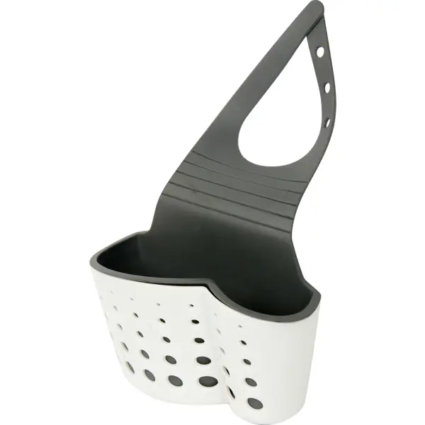 Подставка для щётки и губки 5.5x11x8.5 см цвет белый/серый губки для посуды paclan