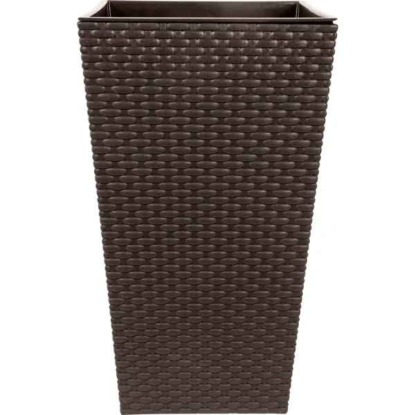 Горшок цветочный Idea Ротанг 26x26x45.7 см v7.6 л пластик коричневый контейнер для мусора пластик 4 5 л педаль латте idea призма м 2482