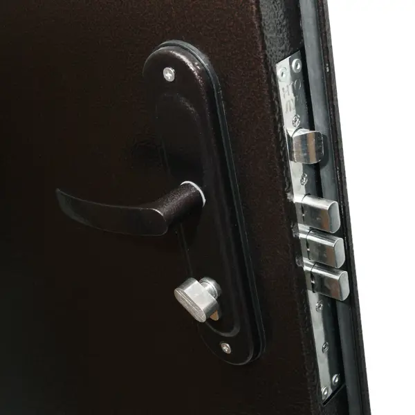 фото Дверь входная металлическая стройгост 5 рф 960 мм левая коричневая без бренда