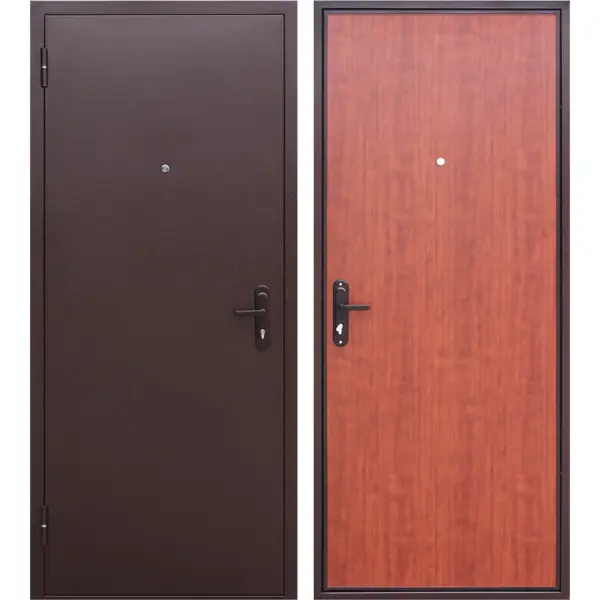фото Дверь входная металлическая стройгост 5, 960 мм, левая, цвет рустикальный дуб без бренда
