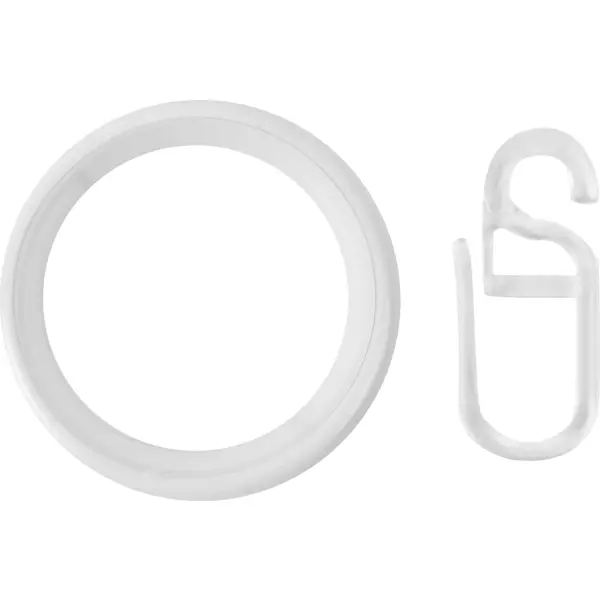 Кольцо с крючком, цвет жемчуг, 2 см, 10 шт. микро кольцо прокладочное elvedes для рулевой колонки 1 1 8 0 25 мм комплект 10 штук 2017144 10