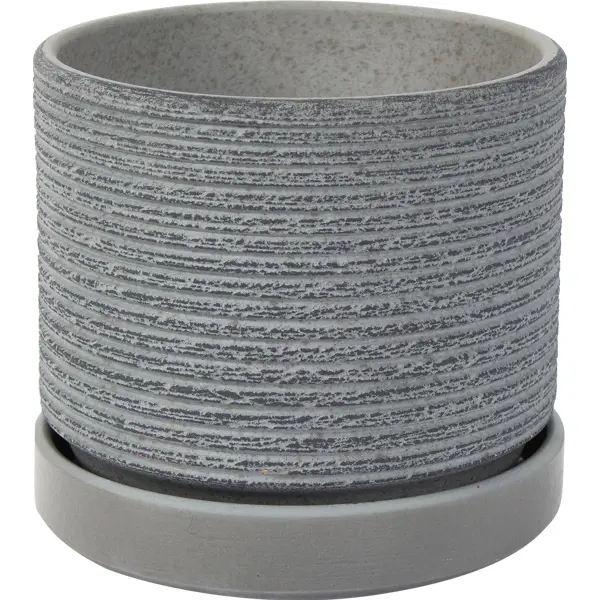 Горшок цветочный Лоза ø15 h13.5 см v1.5 л керамика серый диспенсер для моющего средства 450 мл органайзер с губкой керамика серый keeping
