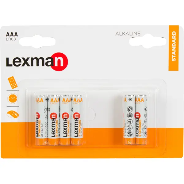 Батарейка Lexman Standard AAA (LR03) алкалиновая 12 шт. батарейка lexman standard aaa lr03 алкалиновая 2 шт