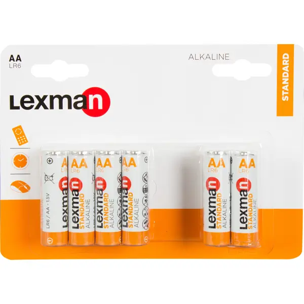 Батарейка алкалиновая Lexman LR6 АА 12 шт. аккумуляторная батарейка lexman aaa hr03 ni mh 900 мач 4 шт