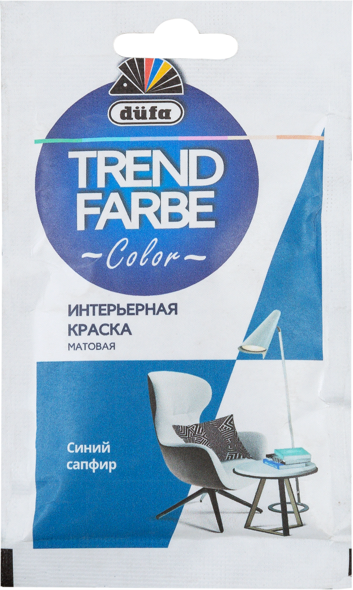 Краска для стен и потолков Trend Farbe цвет Синий сапфир 50 мл ✳️ купить по  цене 57 ₽/шт. в Москве с доставкой в интернет-магазине Леруа Мерлен